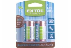 Baterie alkalické, 2ks, 1,5V C EXTOL