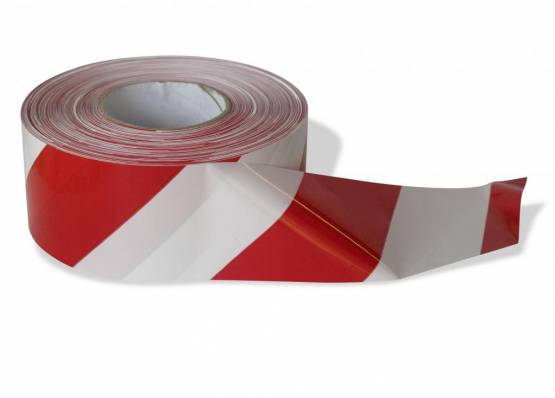 Páska výstražná červeno-bílá