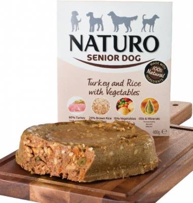 Naturo Senior Dog 400g Turkey and Rice with Vegetables