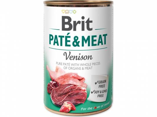 Brit Dog konzerva Paté+Meat 400g Venison